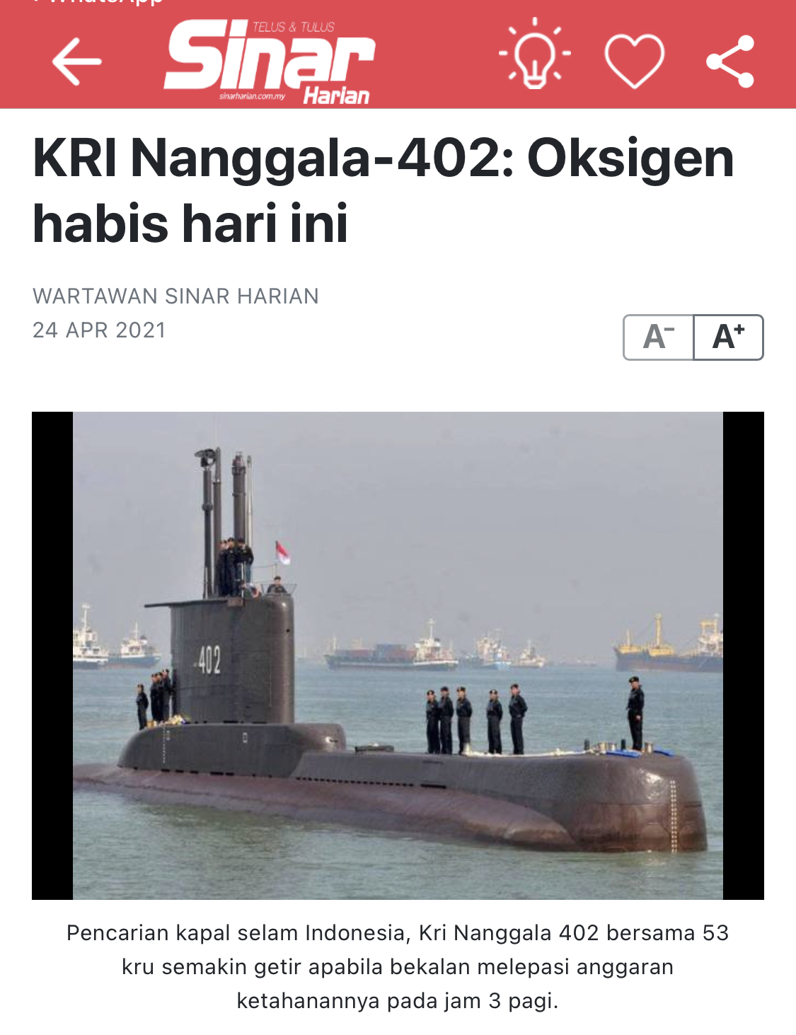 KRI Nanggala-402: Oksigen Habis Hari Ini – AnjangMuor's Travelog